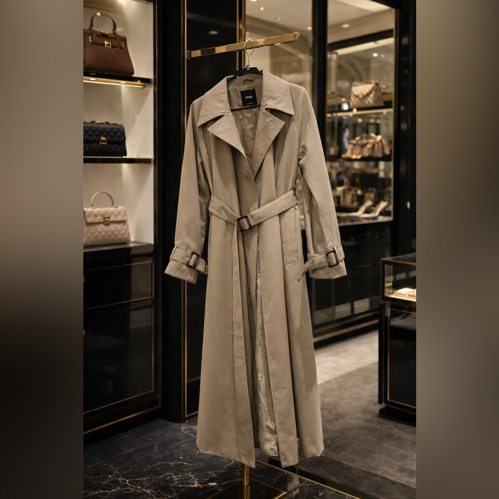 Sinsay Original Gabardine Long Trench Coat – Minimalist, Oversized, New 🇪🇺